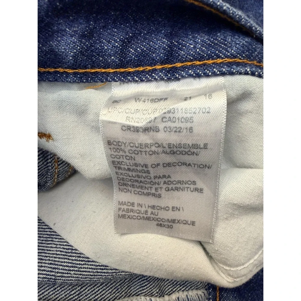 Dickies Jeans Mens 48x30 Blue High‎ Rise Straight Leg 100% Cotton Denim Workwear